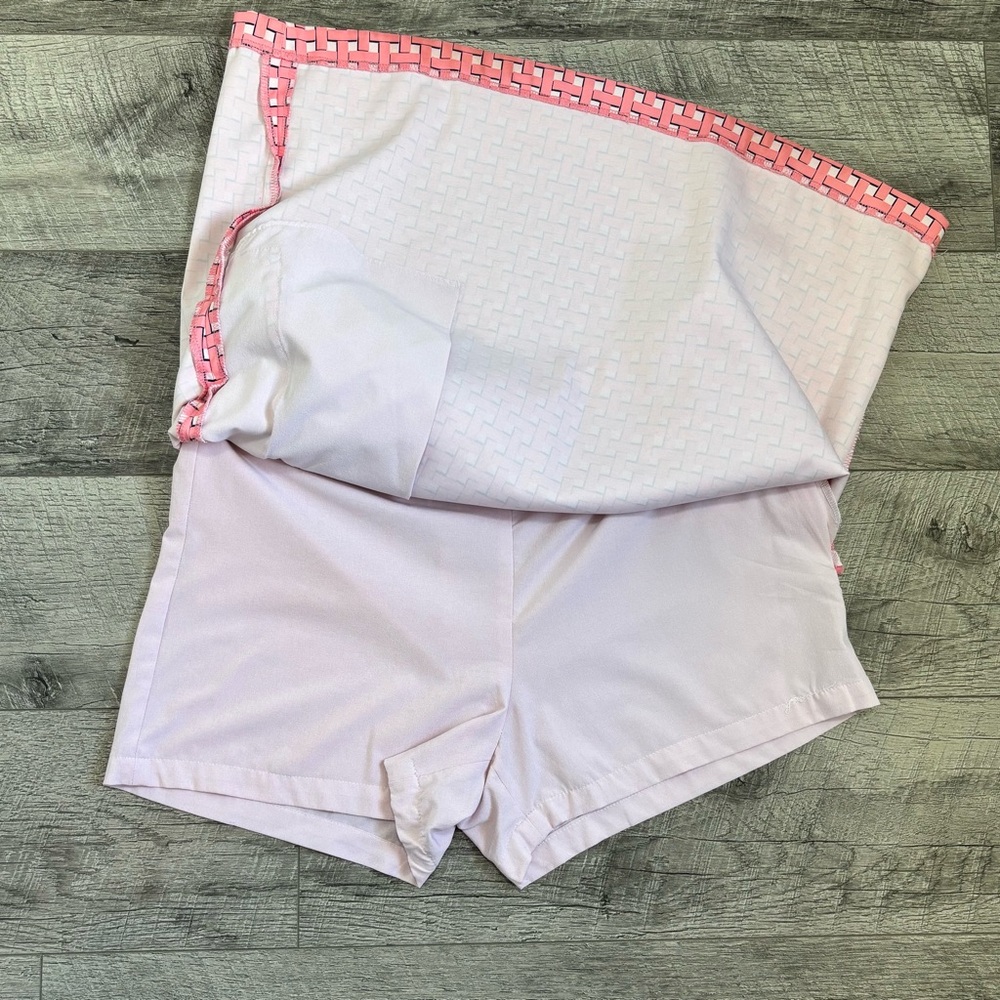 Greg Norman Golf Tennis Skort Size 4 M Pink White Geometric Athletic Performance - Picture 7 of 10